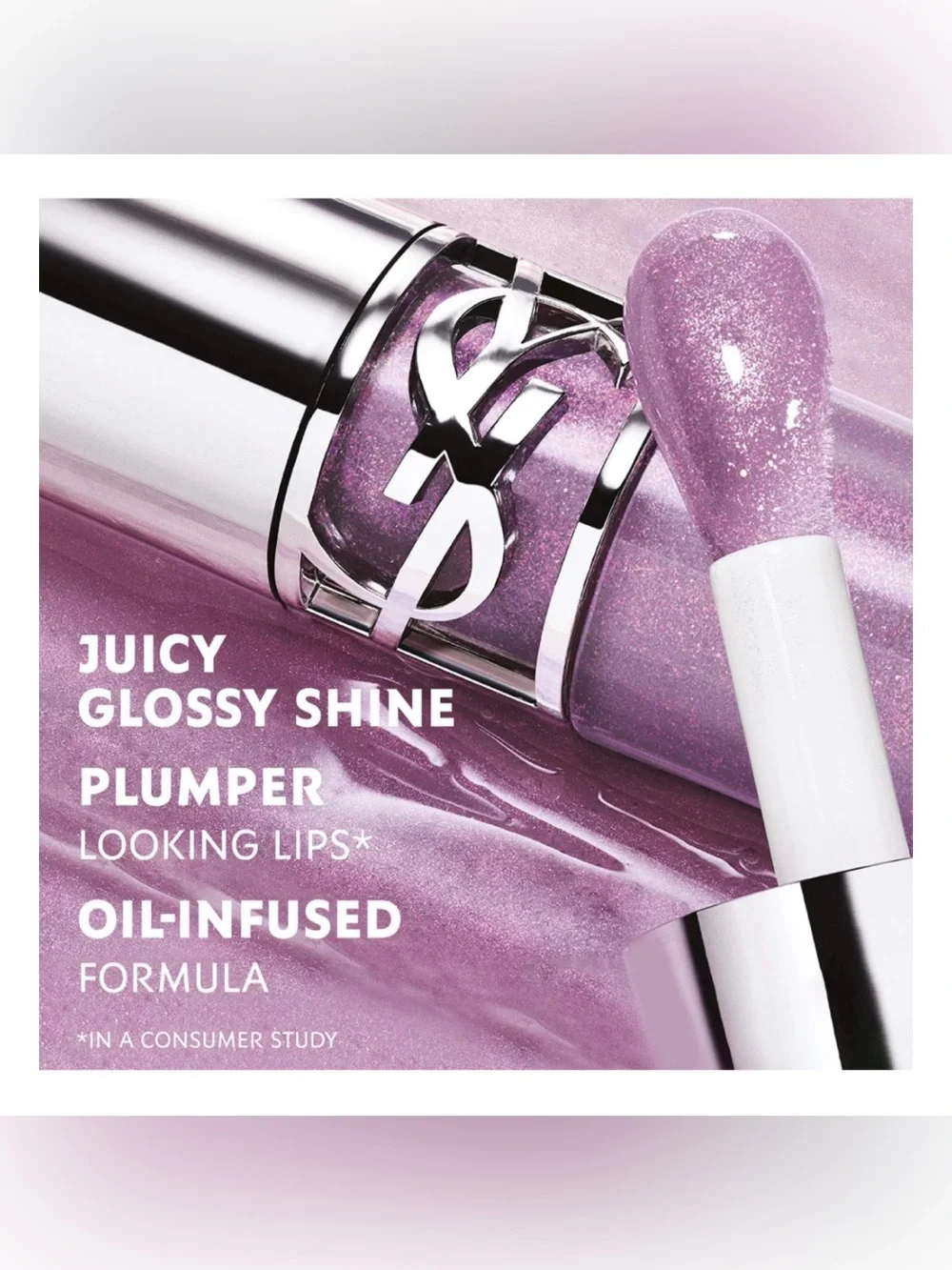 NIB YSL Loveshine Plumping Lip Oil Gloss - Shade 01 Thunder Stealer